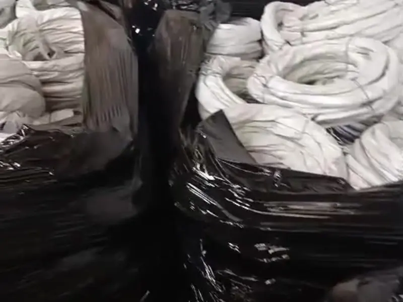 Rollos de alambre en pallets, gran volumen en stock